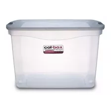 Caja Plástica Apilable Organizadora 36 Lts Colombraro - Mm Color Transparente