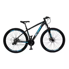 Bicicleta Ksw Xlt 100 21v Shimano Cor Preto Com Azul E Azul Tamanho Do Quadro 15