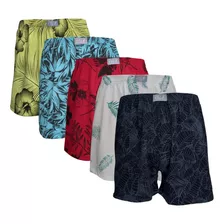 Short Uso Diario Em Casa Estampado Kit C 5 Samba Canção 