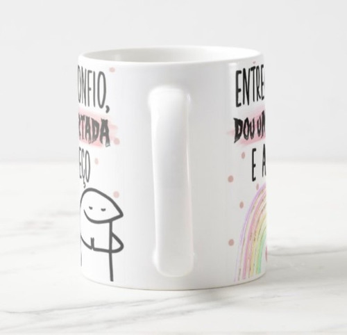 Caneca Meme Boneco Palito Gosto De Resolver Com Calma-preta