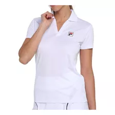 Camisa Polo Feminina Fila Line Fbox Branca - F12tn0