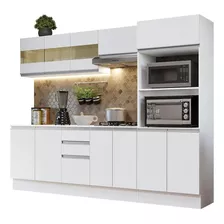 Armário Cozinha Completa 100% Mdf 250 Cm Smart Madesa B02