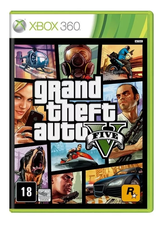 Grand Theft Auto V Xbox 360 Gta 5 Mídia Física Original