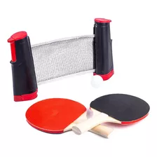 Set Tenis De Mesa Ping Pong Con Raquetas + Malla + Pelotas