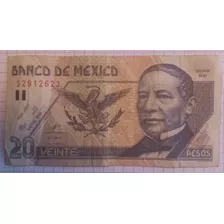 Coleccionistas Billete 20 Pesos Mexicanos Serie Bw Año 1999