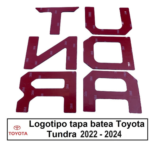 Letras Logotipo Tapa Batea (caja) Toyota Tundra 2022 - 2023 Foto 8