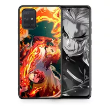 Funda Galaxy A71 Tanjiro Rengoku Tpu A80 A72 A51 A32 A21 A02