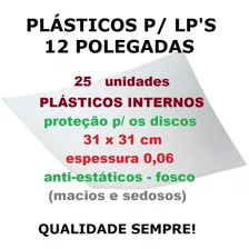 25 Plásticos Internos 0,06 P/ Proteção De Lp Discos Vinil