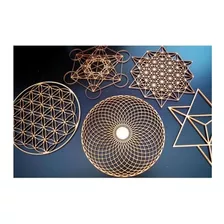 Kit Mandalas 20cm Cada Mdf 3mm Geometria Sagrada 