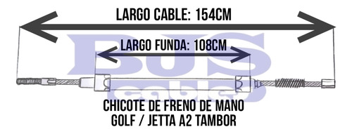 Chicotes Freno De Mano Vw Golf / Jetta A2 Modelos: 87 A 92. Foto 3