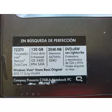 Laptop Compaq C768la (repuestos)