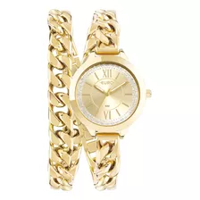 Relógio Euro Feminino Chains Dourado - Eu2035yua/4d