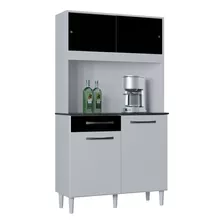 Cozinha Armário Kit Compacto Grazi 4 Portas 90cm Envio Já