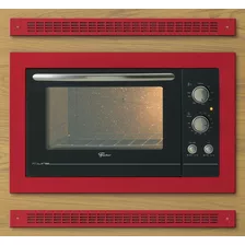 Horno Eléctrico Empotrar Rojo 44l Autolimpiante