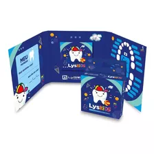 Porta Dentes Infantil De Leite + Album Lysanda Cor Azul