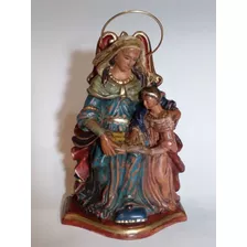 Santana Mestra Mãe N. Senhora Cerâmica Séc X X Linda 16,5cm 