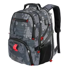 Mochila De Viaje Para Hombre, Extra Grande Mochila Para Laptop 17 Pulgadas, Impermeable Y Antirrobo, Aprobado Por Avión 10kg, Mochila Con Usb Puerto