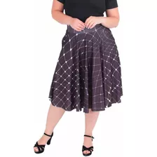  Saia Plus Size Plissada Midi Tendencia Moda Evangélica