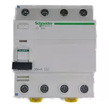Interruptor Diferencial Tetrapolar Schneider 63 A, 30 Ma