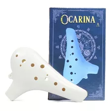 Flauta Ocarina Standard Abs 12 Furos Em C Dó Branco
