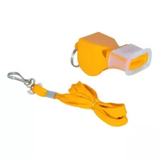 Apito De Plástico Tipo Fox Com Cordão Pista E Campo Cor Amarelo