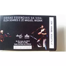 Elza Soares - Antigo Ingresso Coisas Essenciais Da Vida 