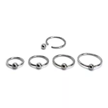 Par Piercing Captive 1.6mm Aço Cirúrgico 316l - 2 Unidades