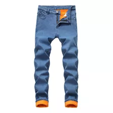 Jeans Térmicos Compuestos De Terciopelo Engrosado Para Invie