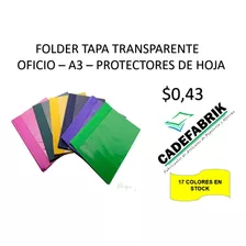 Carpeta Folder Tapa Transparente Oficio 0.43$ 