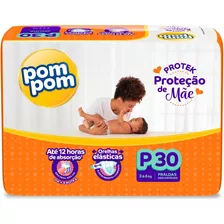 Fralda Infantil Pompom Proteção De Mãe Jumbo - 6 Pacotes