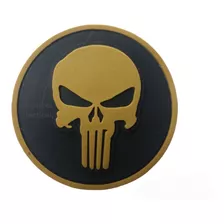 Parche De Pvc Punisher Dorado