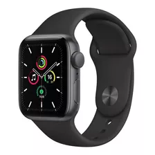 Apple Watch Se (gps, 40mm) - Caixa De Alumínio Cinza-espacial - Pulseira Esportiva Preto