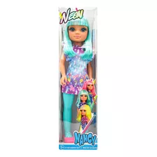 Nancy Neon Cabello Azul Muñeca 44cm Famosa