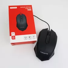 Mouse Óptico Com Fio Usb Preto Tomate Mmo-o03