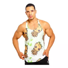 Playera Tank Top Corte Olimpica Estampada Fenix Fit