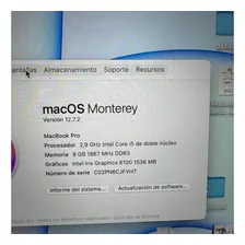 Macbook Pro 8 Gb 13.3 Retina Ram 8gb Hdd 256 Gb