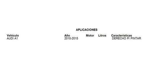 Espejo Retrovisor Derecho Audi A1 2015 P/ Pintar Tyc Foto 2