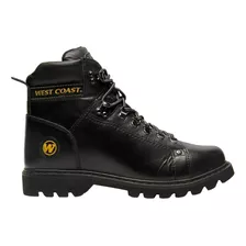 Bota Masculina West Coast Couro Worker Classic Preta - 3110