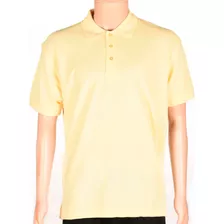 Remera Polo Manga Corta Algodon Color Amarillo Claro Ae