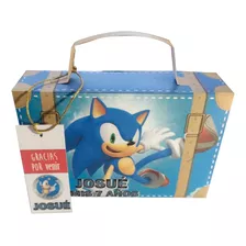 20 Souvenir Infantil Valija Sonic Para Armar!