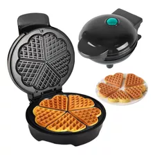 Máquina Waffle Elétrica Antiaderente 5 Formas Coração 700w