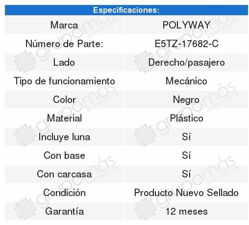 Par De Espejos Mecanicos Ford Bronco Ii 1984 1985 1986 1987 Foto 2