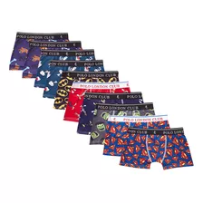 Kit 10 Cueca Boxer Microfibra Infantil Polo London Club