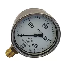 Manômetro Baixa Pressão, Escala 0-400mbar,em Inox.