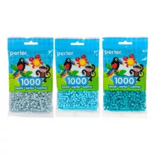 Canutillos Beads 3000 Unidades (pack X3) Tonos Azules