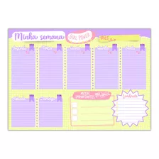 Planner Semanal Bloco Organização Casa Trabalho Home Office