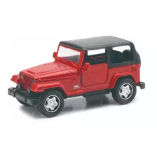 Auto Jeep Wrangler Metal Escala 1/32 Colección New Ray Color Rojo