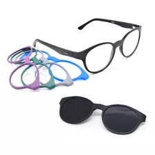 Oculos Troca Frentes Clip On Armação P/ Grau E Sol 932 Kit2