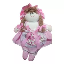 Boneca De Pano Princesa Aninha 35 Cm Decoração Antialérgica