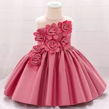 Vestido De Fiesta Para Pajecita De Boda, Bautismo O Comunión